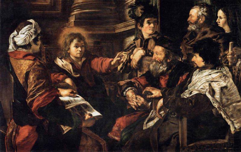 SERODINE, Giovanni Christ among the Doctors china oil painting image